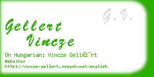 gellert vincze business card